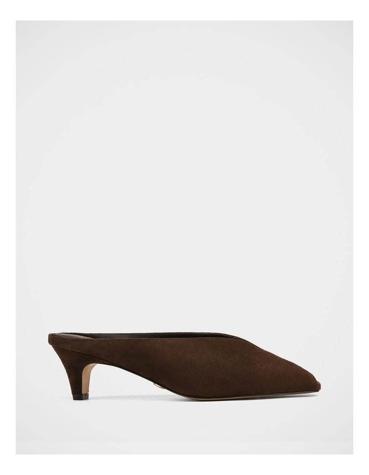 Eden Suede Leather Mules in Espresso image 1