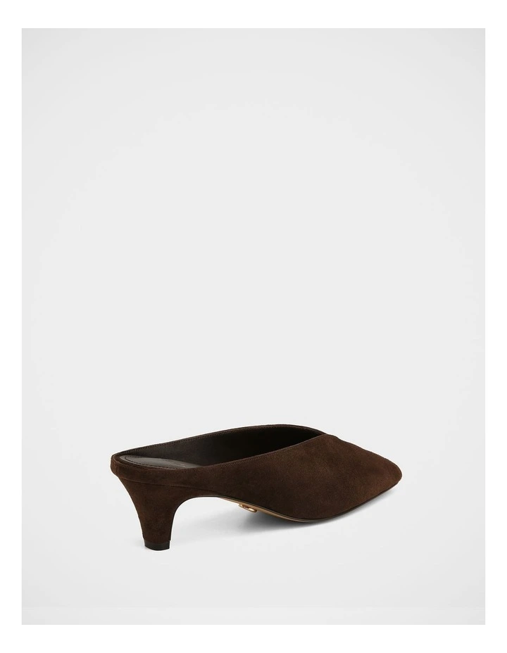 Eden Suede Leather Mules in Espresso image 4