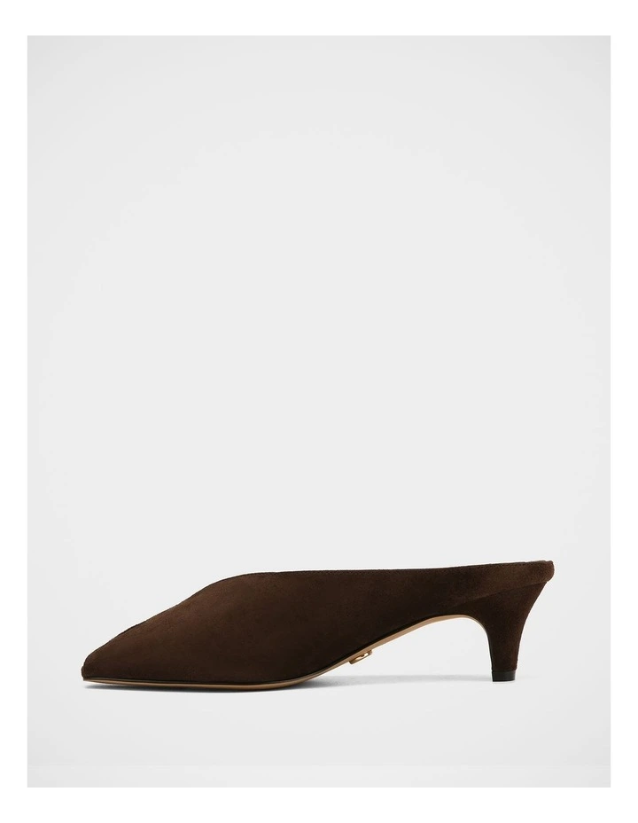 Eden Suede Leather Mules in Espresso image 6