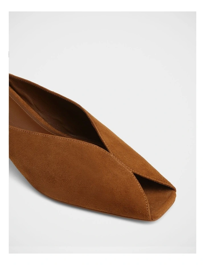 Eden Suede Leather Mules in Burnt Almond image 3