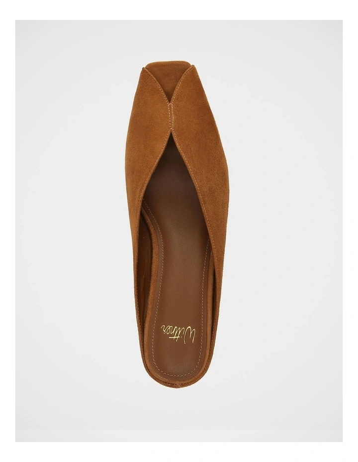 Eden Suede Leather Mules in Burnt Almond image 5