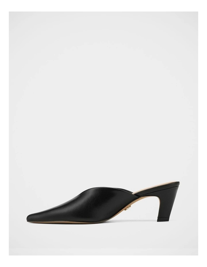 Gilly Leather Mules in Black image 6