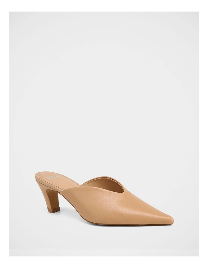 Gilly Leather Mules in Blush image 2