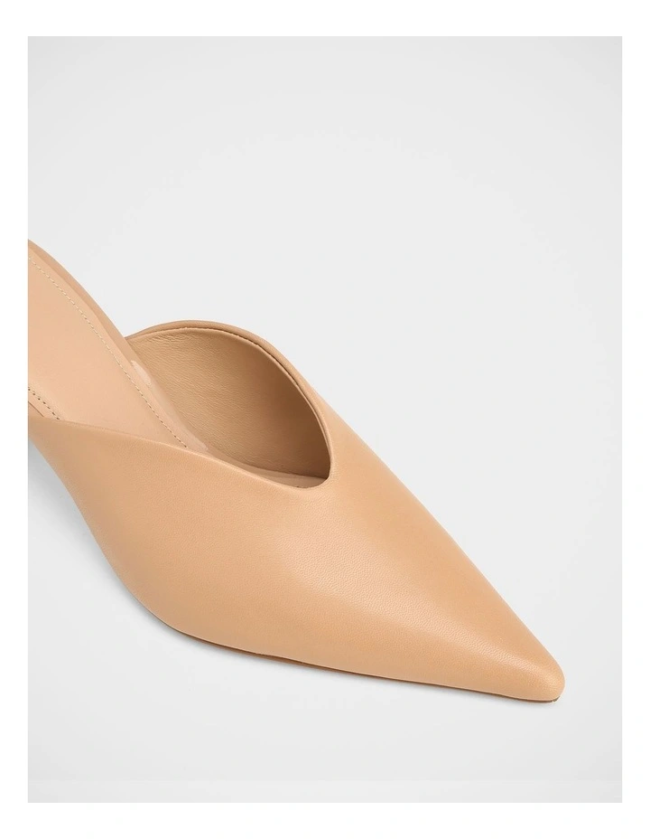 Gilly Leather Mules in Blush image 3