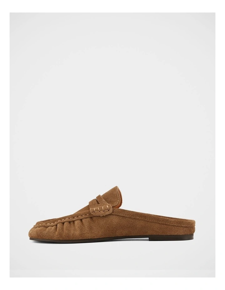 Bronn Suede Leather Backless Loafer in Chestnut image 6