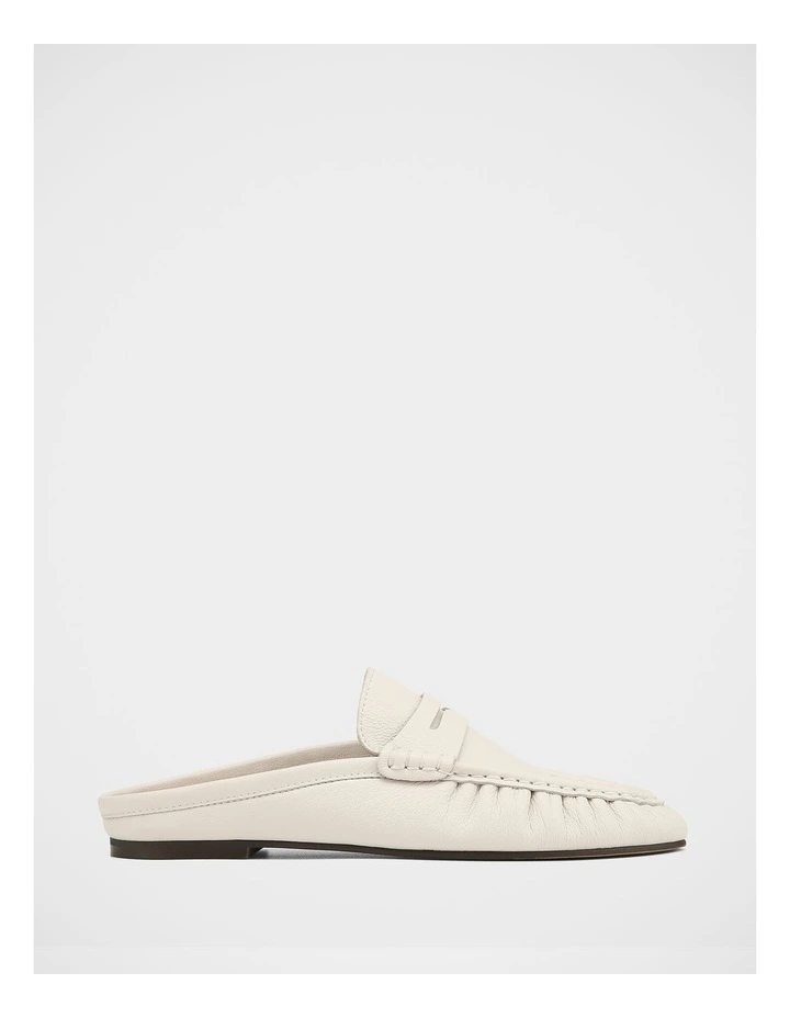 Bronn Leather Backless Loafer in Ivory image 1