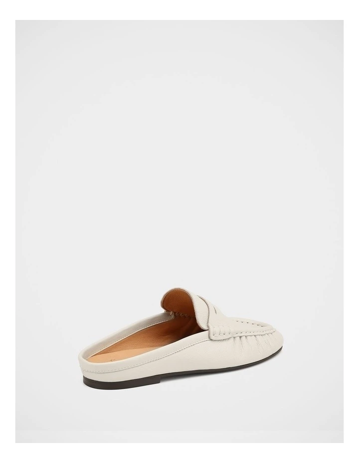 Bronn Leather Backless Loafer in Ivory image 4