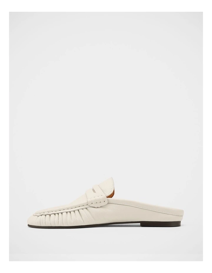 Bronn Leather Backless Loafer in Ivory image 6