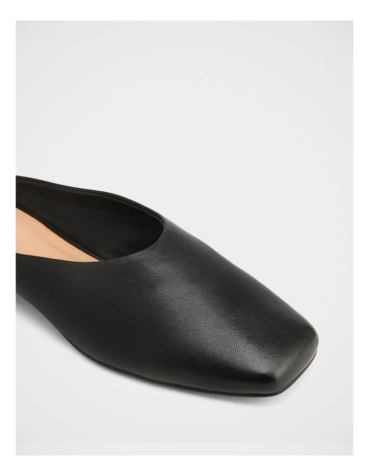 Dalton Leather Mule in Black image 3