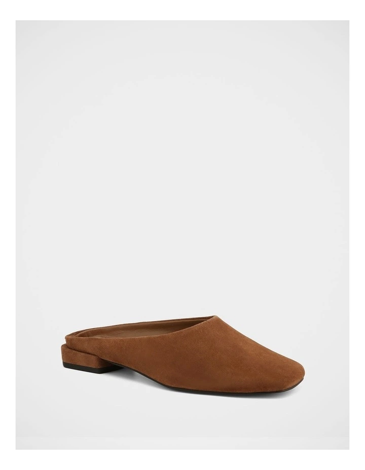 Dalton Suede Leather Mules in Chestnut image 2