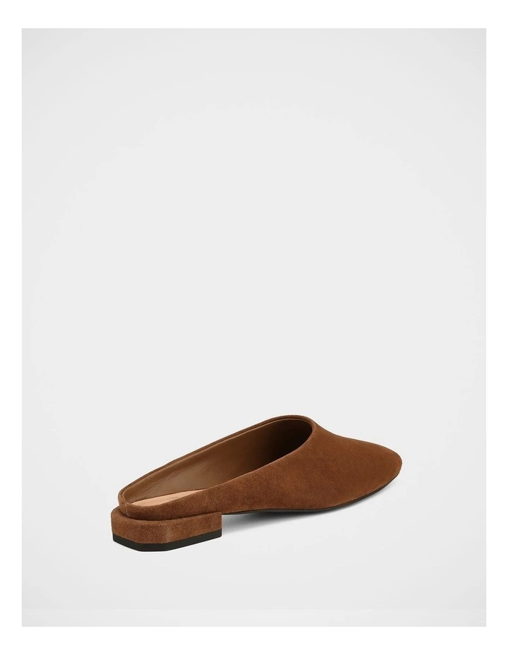 Dalton Suede Leather Mules in Chestnut image 4