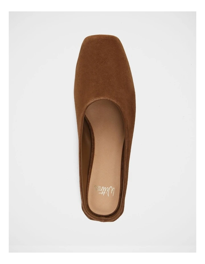 Dalton Suede Leather Mules in Chestnut image 5