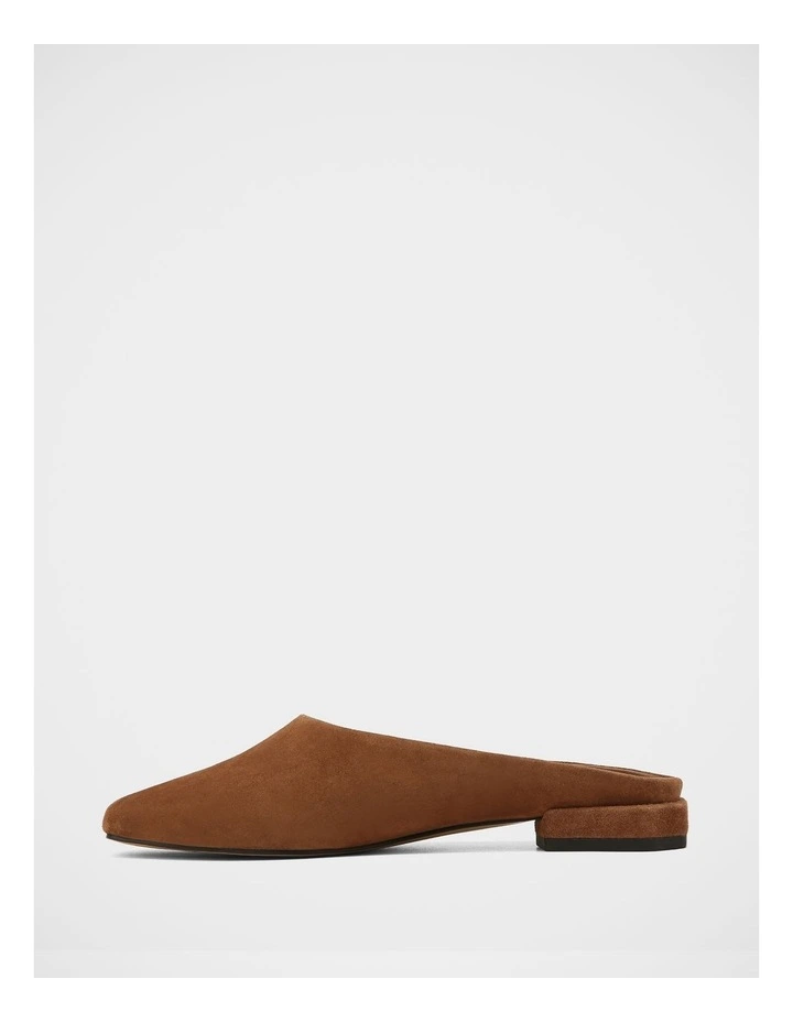 Dalton Suede Leather Mules in Chestnut image 6