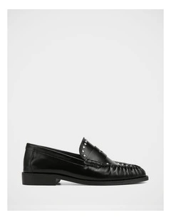 Finley Leather Loafer in Black