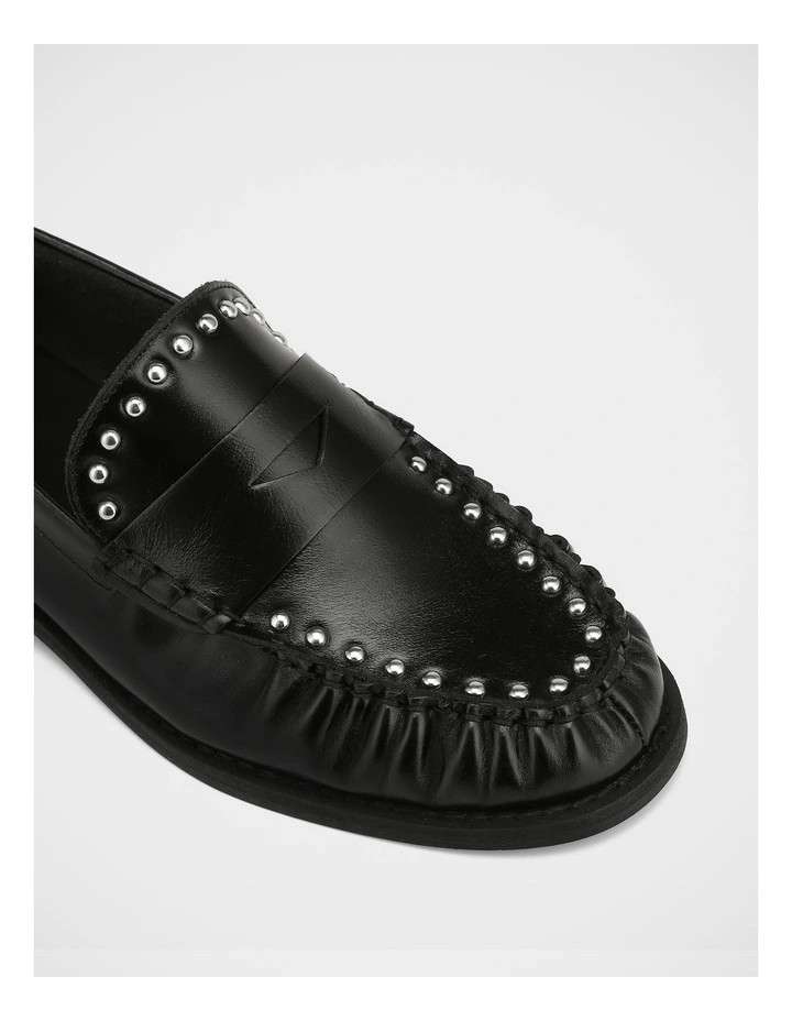 Finley Leather Loafer in Black image 3