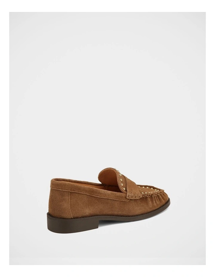 Finley Suede Leather Loafer in Chestnut image 4