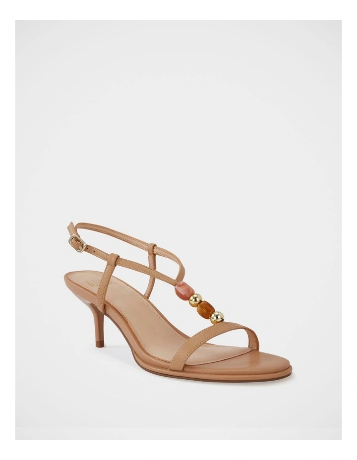 Nyx Suede Leather Sandals in Nude image 4