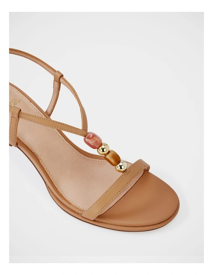 Nyx Suede Leather Sandals in Nude image 5