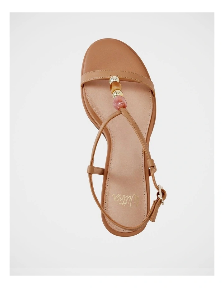Nyx Suede Leather Sandals in Nude image 9