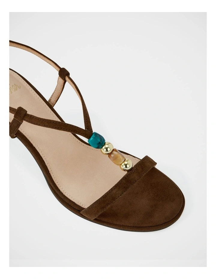 Nyx Suede Leather Sandals in Brown image 3