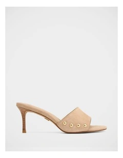 Olsen Suede Leather Sandals in Taupe