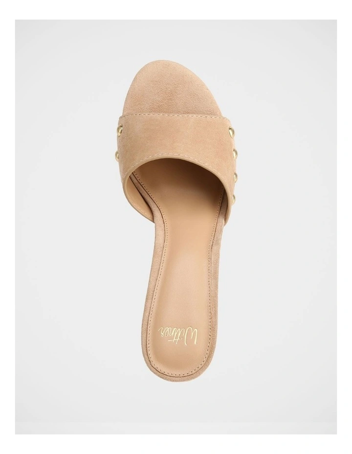 Olsen Suede Leather Sandals in Taupe image 5