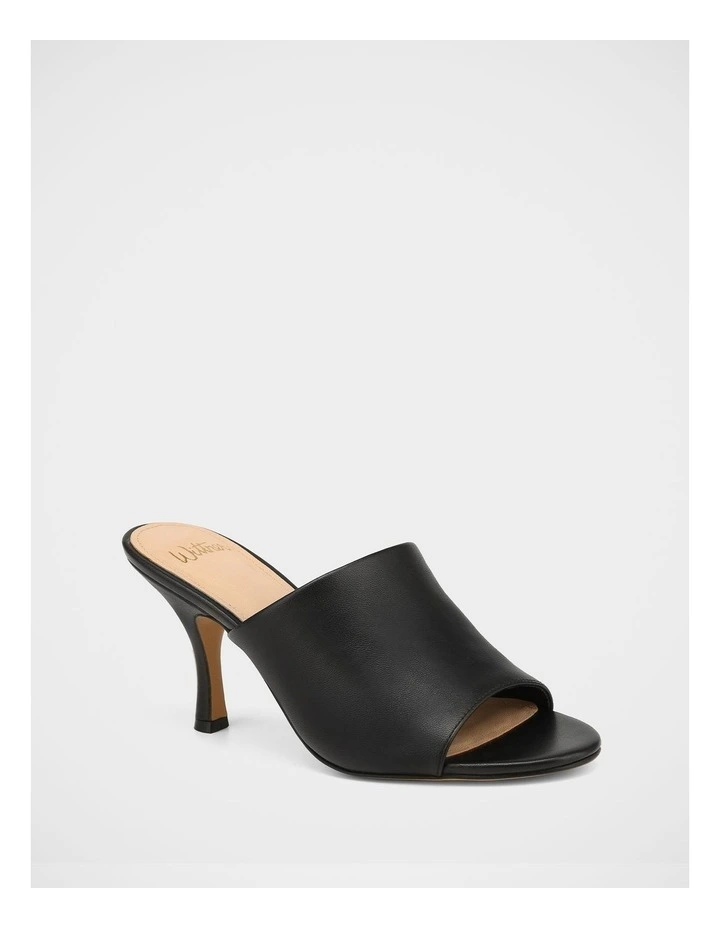 Pia Leather Sandals in Black image 2