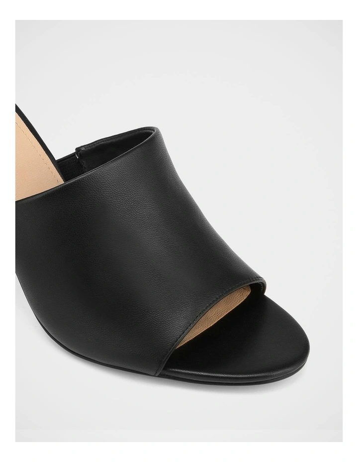 Pia Leather Sandals in Black image 3