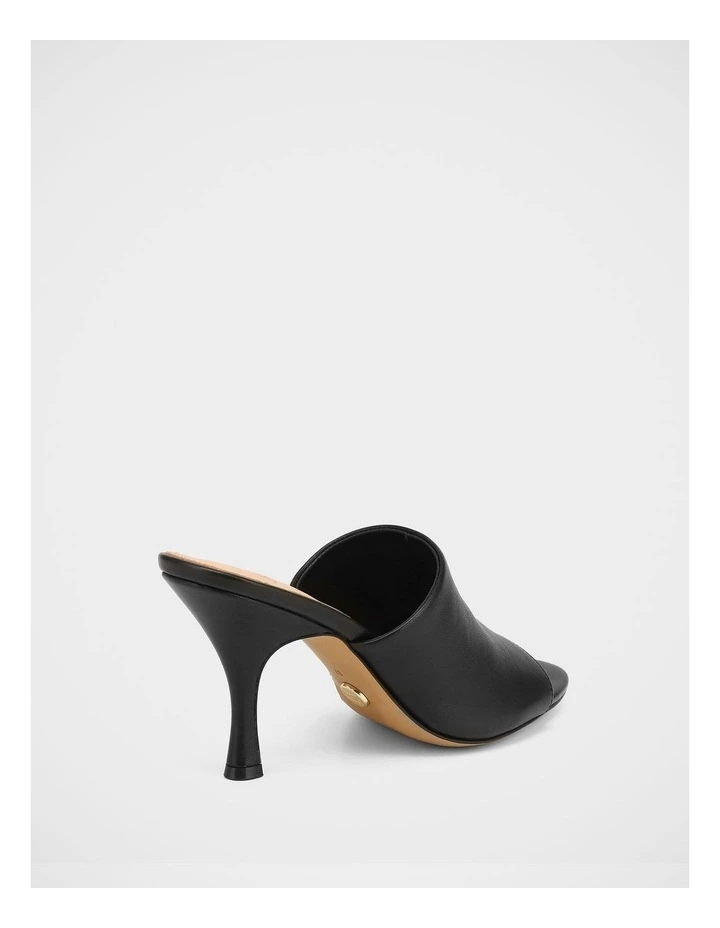 Pia Leather Sandals in Black image 4