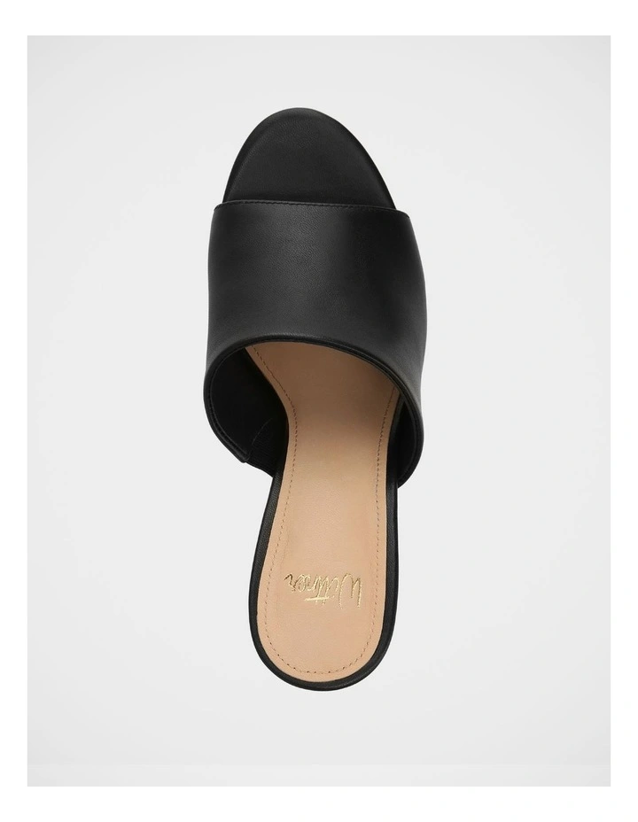 Pia Leather Sandals in Black image 5