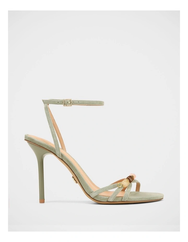 Sloane Suede Leather Sandals in Sage image 1