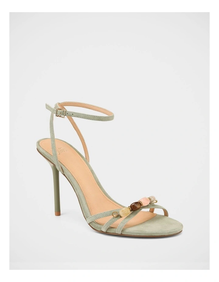 Sloane Suede Leather Sandals in Sage image 2