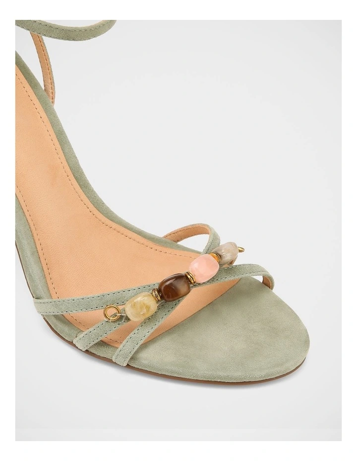 Sloane Suede Leather Sandals in Sage image 3