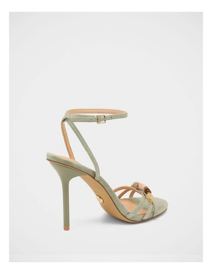 Sloane Suede Leather Sandals in Sage image 4