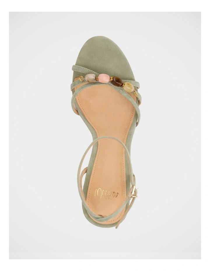 Sloane Suede Leather Sandals in Sage image 5