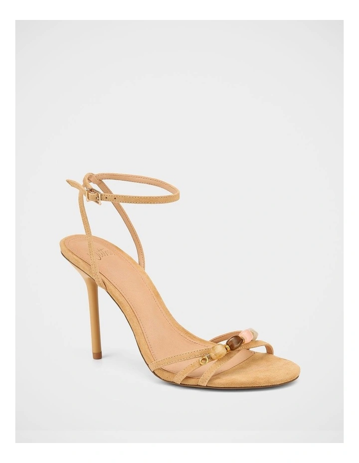 Sloane Suede Leather Sandals in Tan image 2
