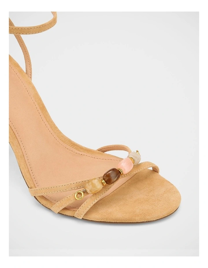 Sloane Suede Leather Sandals in Tan image 3