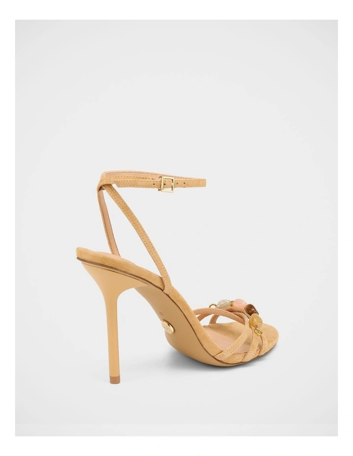 Sloane Suede Leather Sandals in Tan image 4