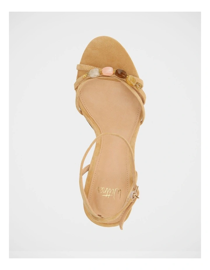 Sloane Suede Leather Sandals in Tan image 5