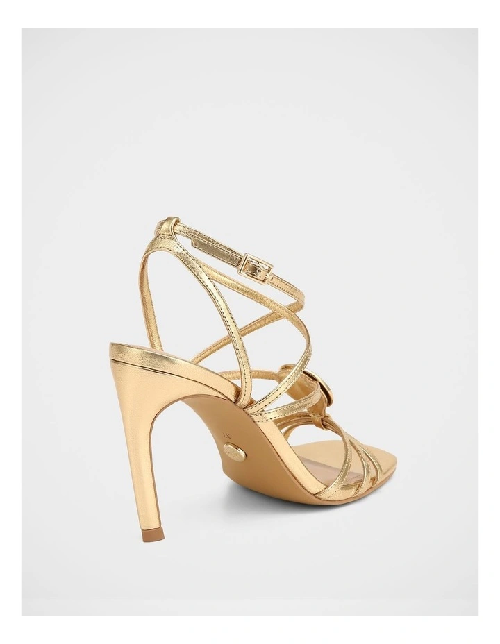 Tatum Metallic Leather Heels in Gold image 4
