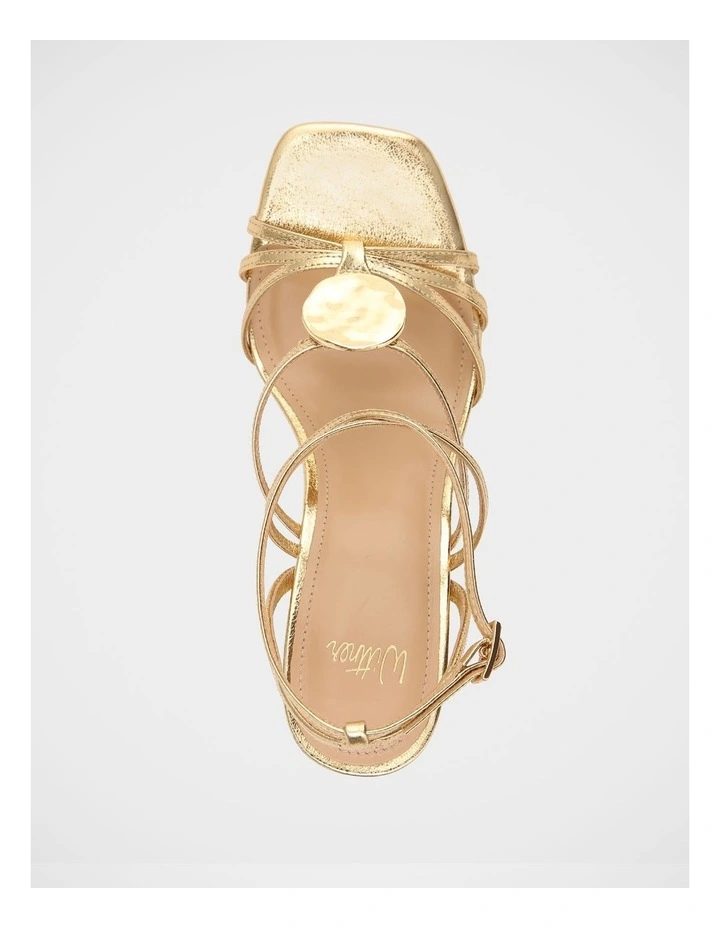Tatum Metallic Leather Heels in Gold image 5
