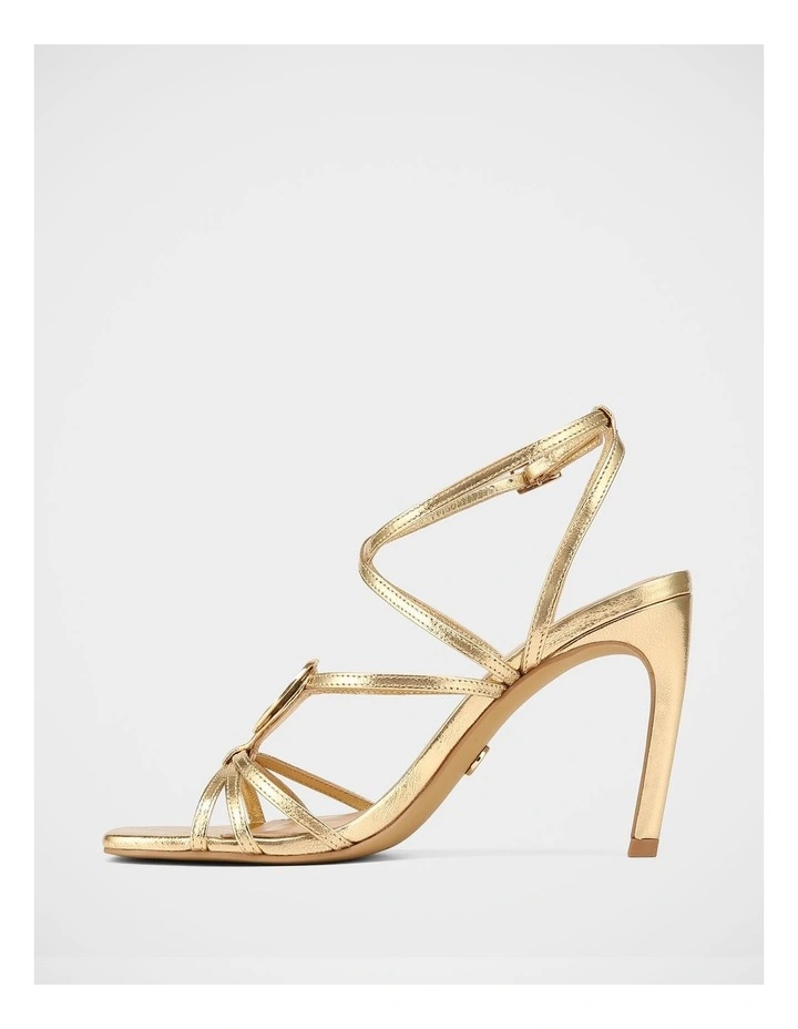 Tatum Metallic Leather Heels in Gold image 6