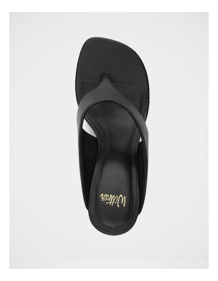 Violet Leather Wedges in Black image 5