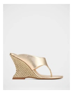 WITTNER VIOLET WEDGES CHAMPAGNE LEATHER