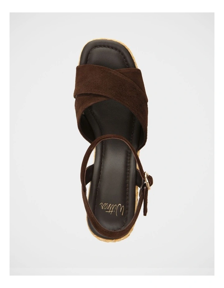 West Suede Leather Wedges in Espresso image 5