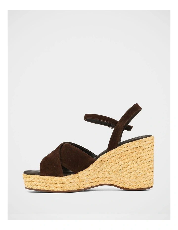 West Suede Leather Wedges in Espresso image 6
