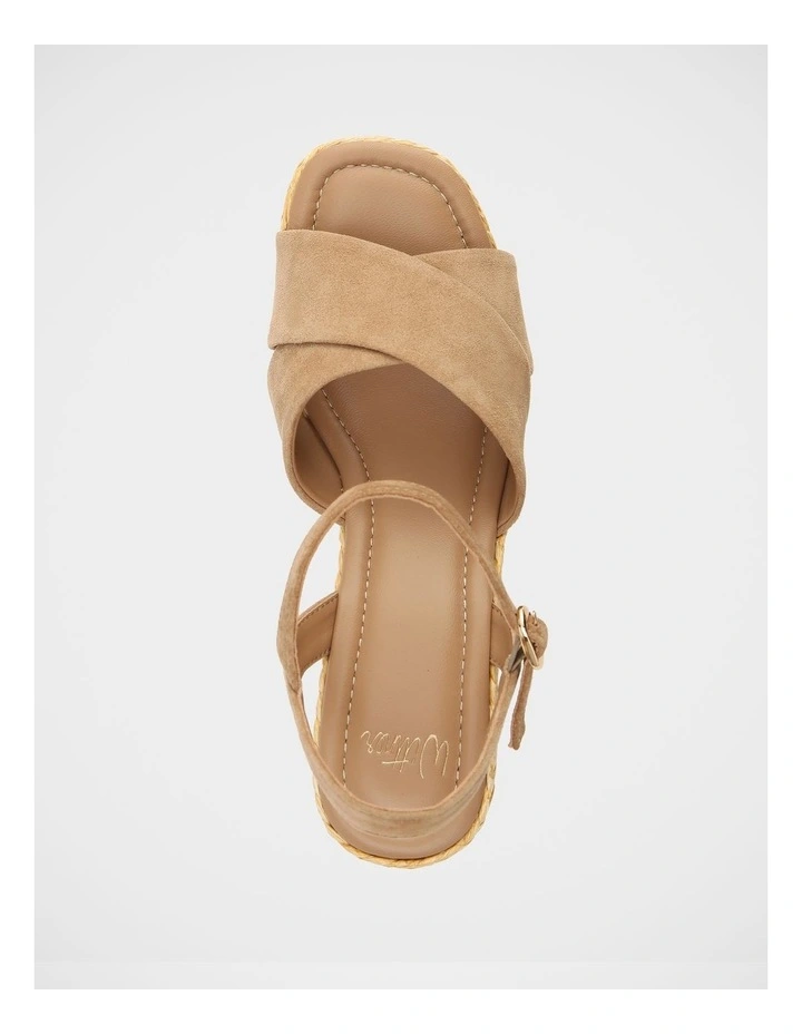 West Suede Leather Wedges in Sand image 5