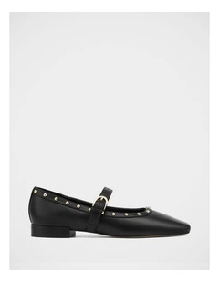 Bailey Leather Mary Janes in Black