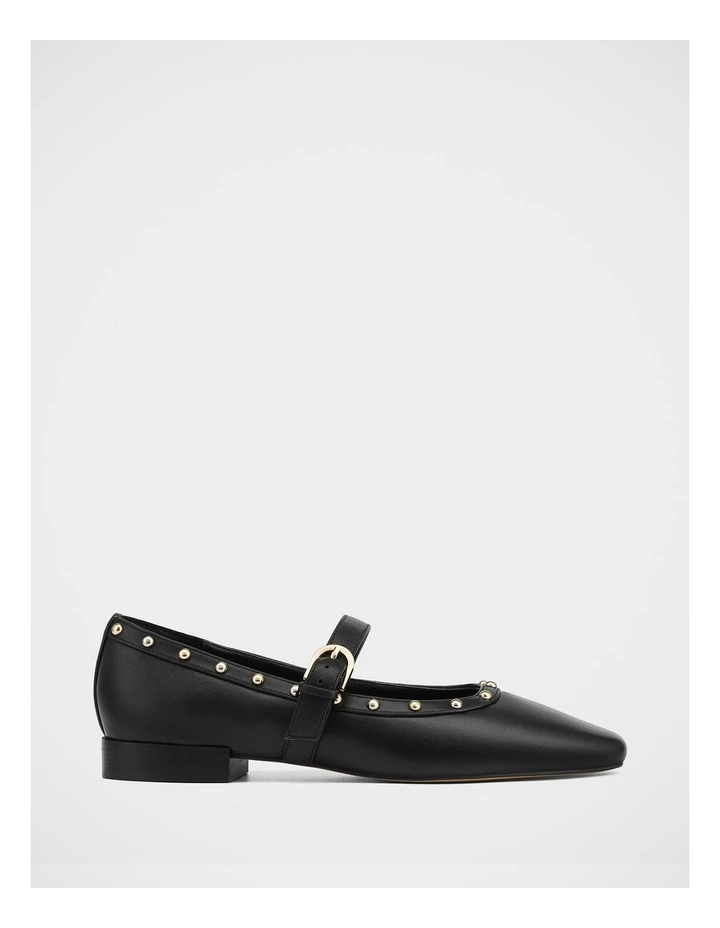 Bailey Leather Mary Janes in Black image 1