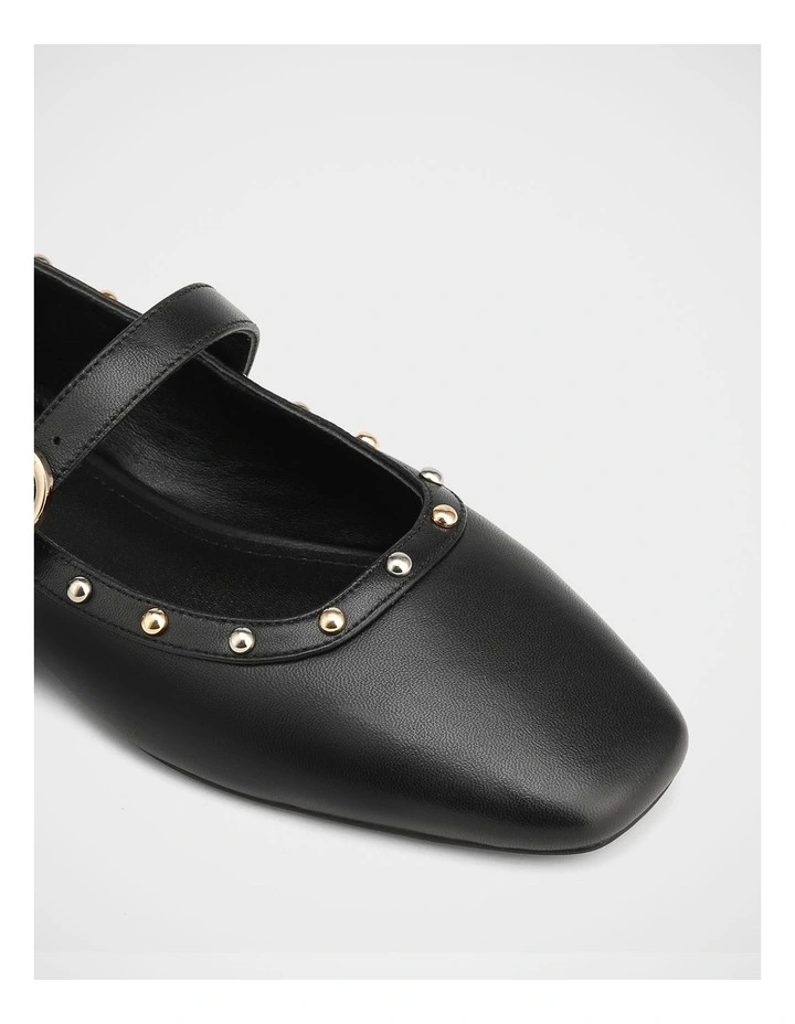 Bailey Leather Mary Janes in Black image 3
